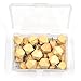 eZAKKA Wood Push Pins Wooden Thumb Tacks Decorative for Cork Board Map Photos Calendar with Box, 30 Pieces, Geometric