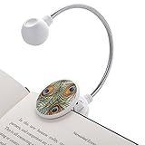 WITHit Disc Reading Light - LED Book Light with Chrome Neck for Books, E-Reader and E-Book Light… (Peacock)