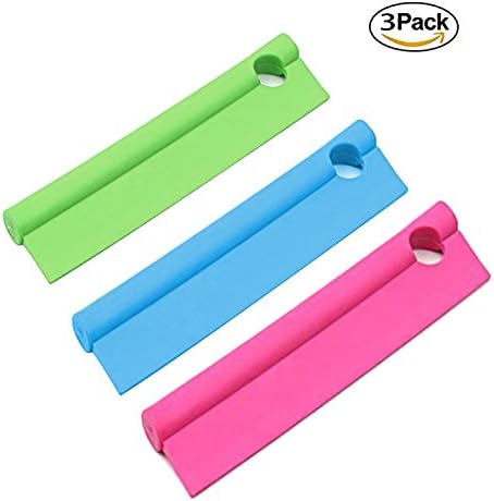 9" Silicone Water Blade Squeegee with Hanging Hole, Compact Cleaner for Kitchen Countertops, Bathroom Shower Mirrors and Car Windows,3Pack
