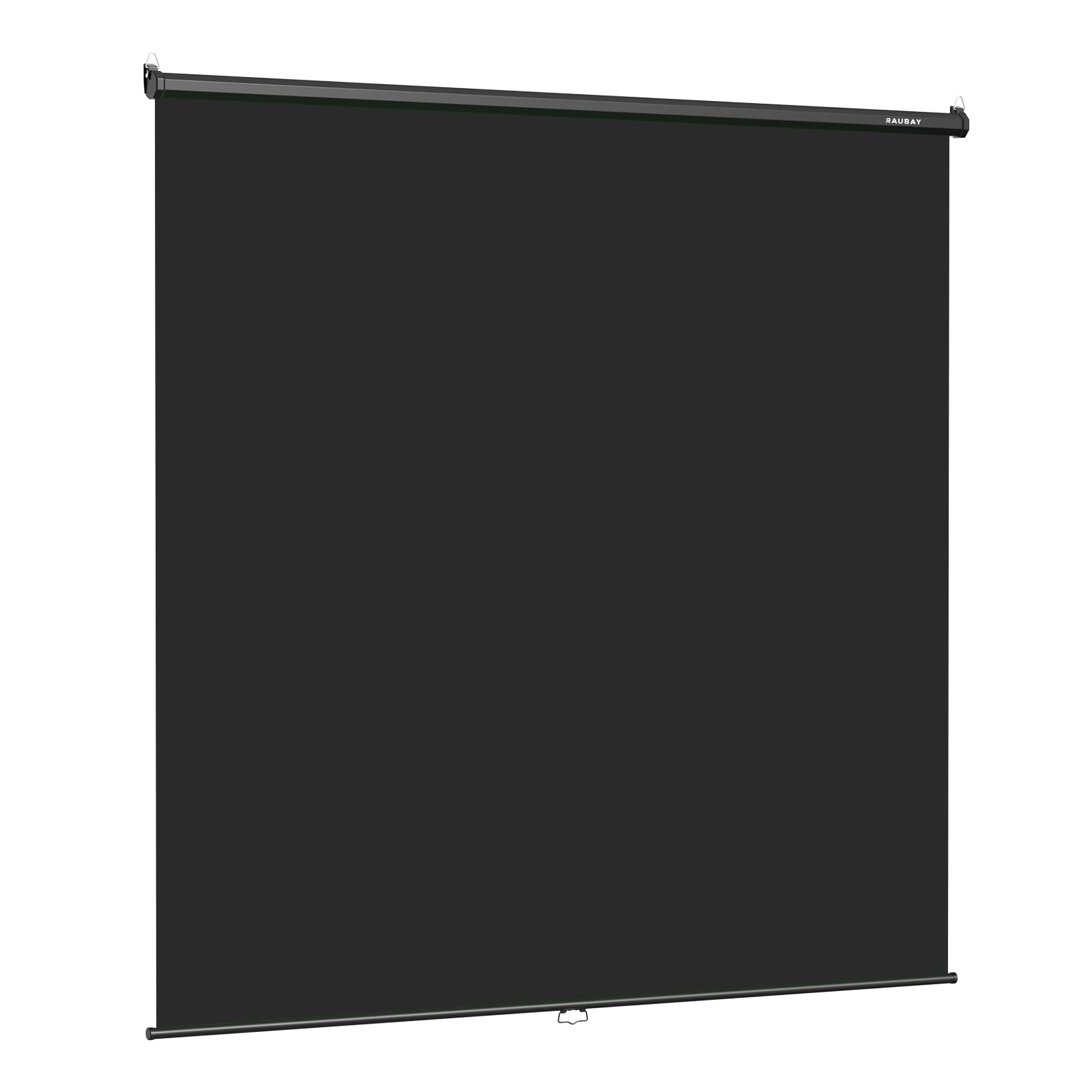 Photo 1 of ** FACTORY SEALED. SOLD AS IS, NO REFUND/RETURN**

RAUBAY Retractable Pull Down Black Screen Backdrop - 78.7" x 86.6" Collapsible Wall-Mount Background for Professional Video Production, Photography, TikTok and Video Conferencing