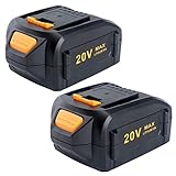 Lasica 2-Pack 20V 5000mAh Lithium Battery WA3578 for Worx 20/40V Cordless Tools PowerShare Battery WA3525 WA3520 WA3575 WX550L WG629.9 WG546 WG545 WG801 WG320 WX176L.9 WX169L.9 WX682L.9 WG163