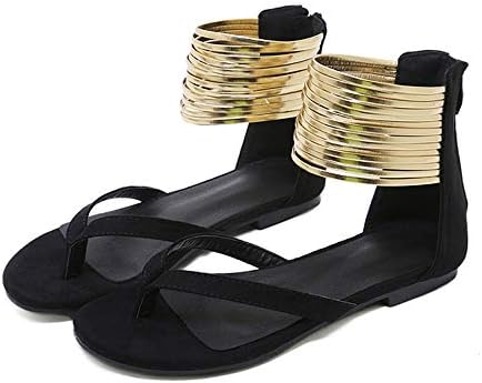 Women Summer Flip Flops Beach Zip Sandals Rome Casual Flat Round Toe Shoes Godathe 35-42