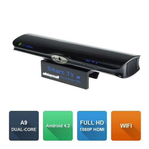 AlldaymallÂ® Smart TV V3 Dual Core RK3066 1GB RAM 8GB ROM Android 4.2 1080P TV Box Media Player with WIFI, Built-in 2M HD Camera and MIC