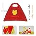 Fundisinn Cartoon Superhero Costume 5 Packs Light Mask & Satin Cape & Light Gloves & Adjustable Sword & Fire Gloves Dress Up Costumes for Kids Halloween Toy