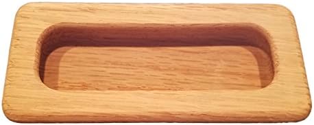 (Set of Six) 4" Long White Oak Wood Recessed Flush Drawer Pull