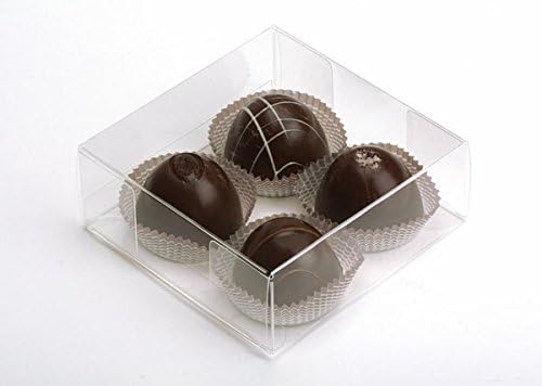 Crystal Clear Truffle Box 10.8 x 4.1 x 10.8cm (25 Pieces) [FB194]