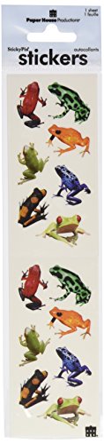 Paper House Stickypix Frösche Sticker – 6er Pack Mit Lustigen Natur-Motiven