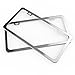 Ohuhu 2 PCS Slim Bottom License Plate Frames Polish Mirror Powder Coated Wont Block Letters/Stickers