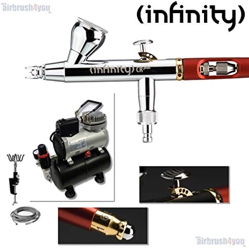 Infinity Airbrush Base Set Compressor 186 & Infinity to Choose from Infinity CR | Two in One | 0.20 & 0.40mm Ohne Farben