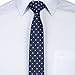Elviros Men's Eco-friendly Fashion Polka Dot Slim Tie 2.4'' [6cm] (Blue)