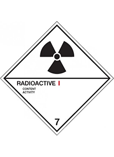 Caledonia Signs 24510U Radioactive I Diamond Sign, Self Adhesive Vinyl, 100 mm x 100 mm