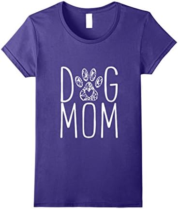 Womens Dog Lover Tshirt - Dog Mom Large Purple