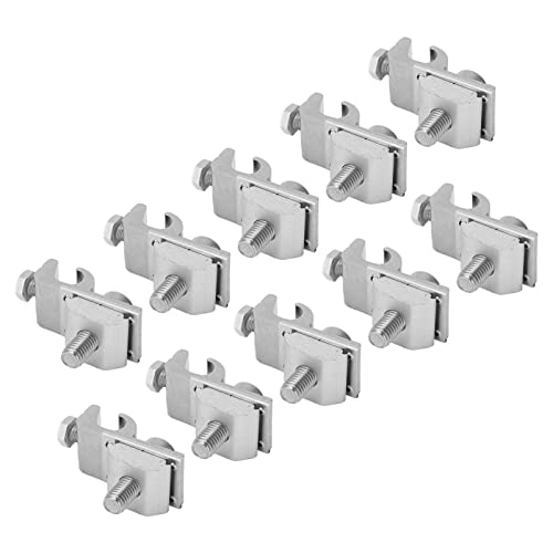 10Pcs Solar Mounting System Grounding Clip Solar Panel Brackets Clamps Solar Module Mounting Clamps Grounding Clip Lug Photovoltaic Support Parts