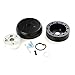 6 Hole Matte Black Hub Adapter Installation Kit For Aftermarket Steering Wheels