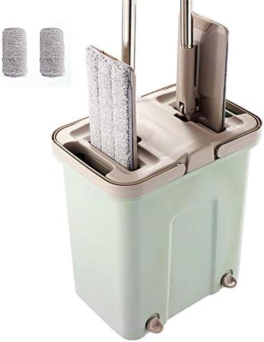 TBTBGXQ Flat Floor Mops Microfiber Spin Mop Steel 360 Spin Mop Telescopic Mop 3 Pieces of Cloth Rotating Wet and Dry Household Lazy Water Absorption Artifact Wooden Floor mop mop