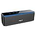 ZEALOT S7 Touch Control Bluetooth Wireless Speakers 4 Drivers Power Bank with Built-in 10000mAh Battery,LED Bar,Aux Audio/TF Card Supported - Jet Black