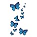 Wyuen 12 Sheets Butterfly Women Temporary Tattoo Stickers Animal Tattoos Body Art Waterproof Hand Fake Sticker (W12-03)
