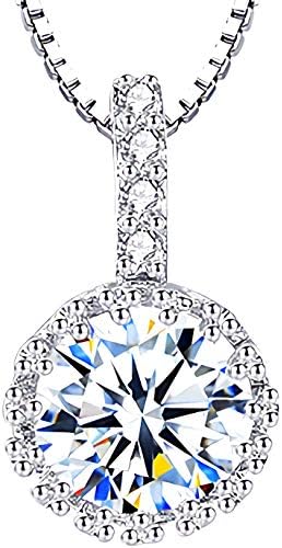 La Bouquet (ラ ブウケ) SWAROVSKI(R)crystals スワロフスキー(R)ジルコニア 2ct 大粒 ネックレス czダイヤモンド 豪華ジュエリー ボックス付き (プラチナ仕上げ)