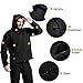 FREE SOLDIER Men's Softshell Hiking Jacket Waterproof Hooded Tactical Hunting Jacket (True Black M)