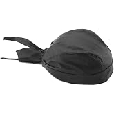 CURADOR Genuine Leather Motorcycle Bandana Du Doo Rag Head Wrap Bikers Skull Cap