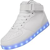 Tokee High Top USB Charging Light Up LED Shoes for Men and Women