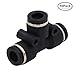 1/4 Push to Connect Fittings Pneumatic Tube Fittings Push Lock Tee, Pack of 10