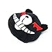 Danganronpa Pair of Junko Enoshima Plush Bear Hair Clips Set from Hope's Peak Academy Saga - White/Black
