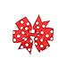 CÉLLOT 40Pcs 3 Inch Boutique Grosgrain Ribbon Pinwheel Hair Bows Alligator Clips For Girls Toddlers Hair Accessories Teens Gifts In Pairs (Polka Dot)