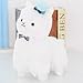 35cm Cute Hat Series Alpaca Plush Toy Soft Stuffed Animal Doll (White + Blue Hat)
