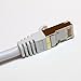 Tera Grand - Premium CAT7 Double Shielded 10 Gigabit 600MHz Ethernet Patch Cable for Modem Router LAN Network, Gold Plated Shielded RJ45 Connectors, 3 ft White, 2-Pack