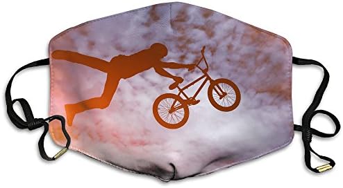 KZ MASKS Unisex Men Bicycle Jump Silhouette Printed Cotton Mouth-Masks Face Mask Polyester Anti-dust Masks