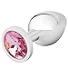 AKStore Large Super Quality Deluxe Steel Fetish Plug Anal Butt Jewelry for Fetish Kinky Sex Love Games Personal Sex Massager Good Valentine 'S/Birthday Gift (Pink)