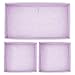 mDesign Fabric Drawer Divider Organizer Bin, Nursery/Bedroom Dresser, Closet, Shelf, Playroom Organization, Hold Clothes, Toys, Diapers, Bibs, Set of 3, 2 Pack, Wisteria Purple/White