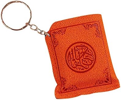 litymitzromq Wristlet Keychain for Women Girls, Mini Islamic Muslim Ark Quran Book Key Chain Ring Car Bag Purse Pendant Charm Bracelet Key Ring Bangle Keyring Round Key Chain Ideal Gifts
