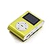 Sannysis Mini USB Clip MP3 Player LCD Screen Support 32GB Micro SD TF Card (Green)
