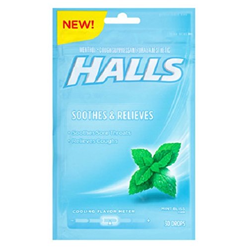 Halls Soothes & Relieves, Mint Bliss, 30 Drops