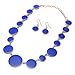 DiLiCa Women Statement Bib Necklace and Earring Set Girl Charm Costume Choker Novelty Enamel Jewelry Set