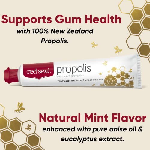 Red Seal Propolis Toothpaste Made with 100 New Zealand Bee Propolis