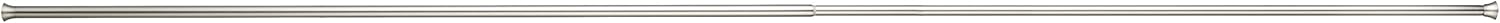 Basics 1009904-127-A60 Tension Curtain Rod, 54-90", Nickel: Home & Kitchen