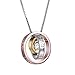 Rinhoo Women's Crystal Pendant Necklace Engraved with