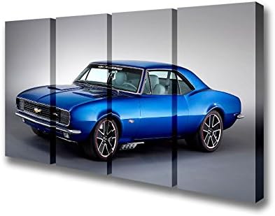 Living Colors Four Panel 1967 Chevrolet Camaro Canvas Art Prints - Double XL 48 x 96 inches