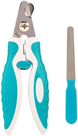 Petsmoe Pet Nail Clippers For Trimming Dogs &amp; Cats Nail, Including Stainless Steel Blades With Safety Guard And A Extra Nail File,Green