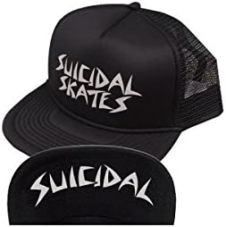 Suicidal Skates ST OG Logo Flip Black Mesh Trucker Hat - Adjustable