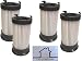 Casa Vacuums 4 Eureka DCF-4 DCF-18 Washable & Reusable Long-Life Vacuum Filter Bundle Supply kit; Replaces Eureka GE DCF1 DCF4 DCF18 Part # 62132 63073 61770 3690 18505 28608-1 28608B-1 primary