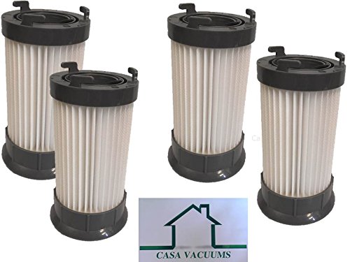 Casa Vacuums 4 Eureka DCF-4 DCF-18 Washable & Reusable Long-Life Vacuum Filter Bundle Supply kit; Replaces Eureka GE DCF1 DCF4 DCF18 Part # 62132 63073 61770 3690 18505 28608-1 28608B-1