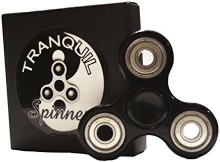 Fidget Spinner Longest Spin Time Ultimate Quality and Durability, For Adults &amp; Children - 360 NON 3D (Black)
