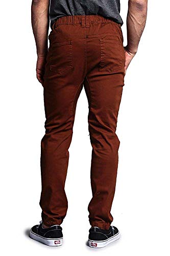 Victorious Mens Twill Jogger Pants, Dark Dark Wheat, M