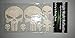 Punisher skull decal set, black reflective (Two 2.25 x 3.25 plus 5 more!) for helmets motorcycles cars guns