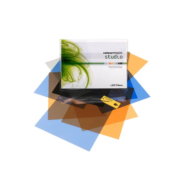LEE Filters Colour Magic Studio Pack Lighting Gels, 12 Sheets of 250mm x 300mm (10" x 12") Gels
