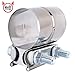 EVIL ENERGY 4.0'' Exhaust Clamp, Lap Joint Band Clamp Stainless Steel for Pipes, Mufflers, Catalytic Converters (1PCS, 4.0 inch)